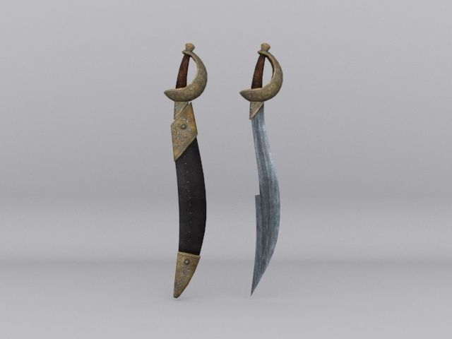 Pirate Sword  Pack  Low-poly 3D model_1