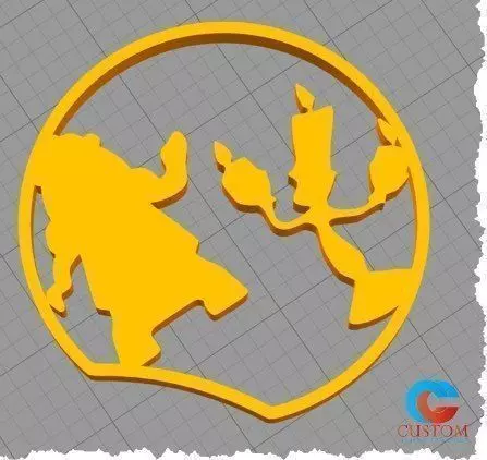  Disney Inspired Mouse Ear - Cogsworth and Lumiere  3D print model_0