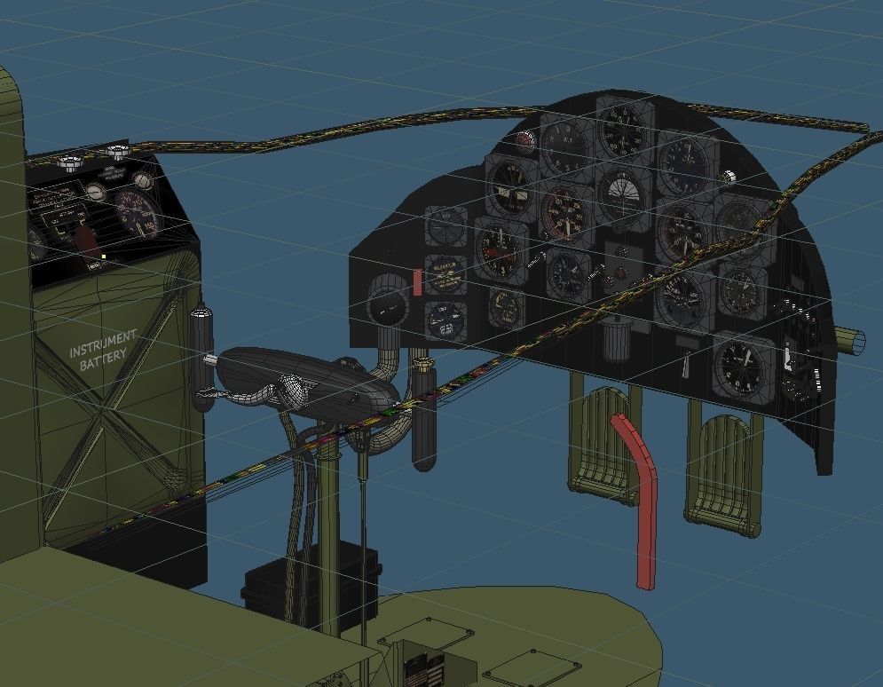 Bell X-1 Rocket Experimental Aircraft and Moat Base Modified 3D model_10
