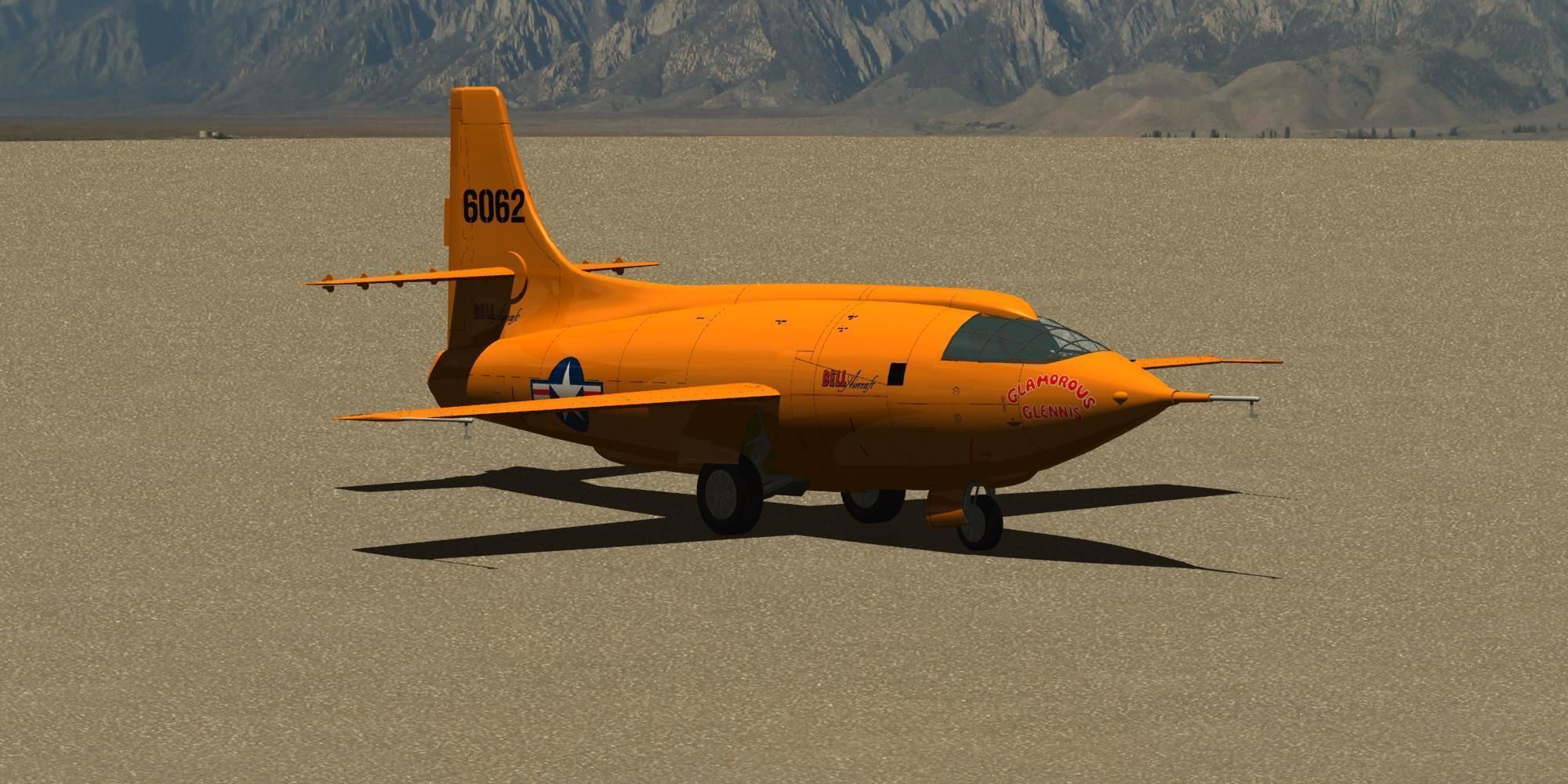 Bell X-1 Rocket Experimental Aircraft and Moat Base Modified 3D model_1