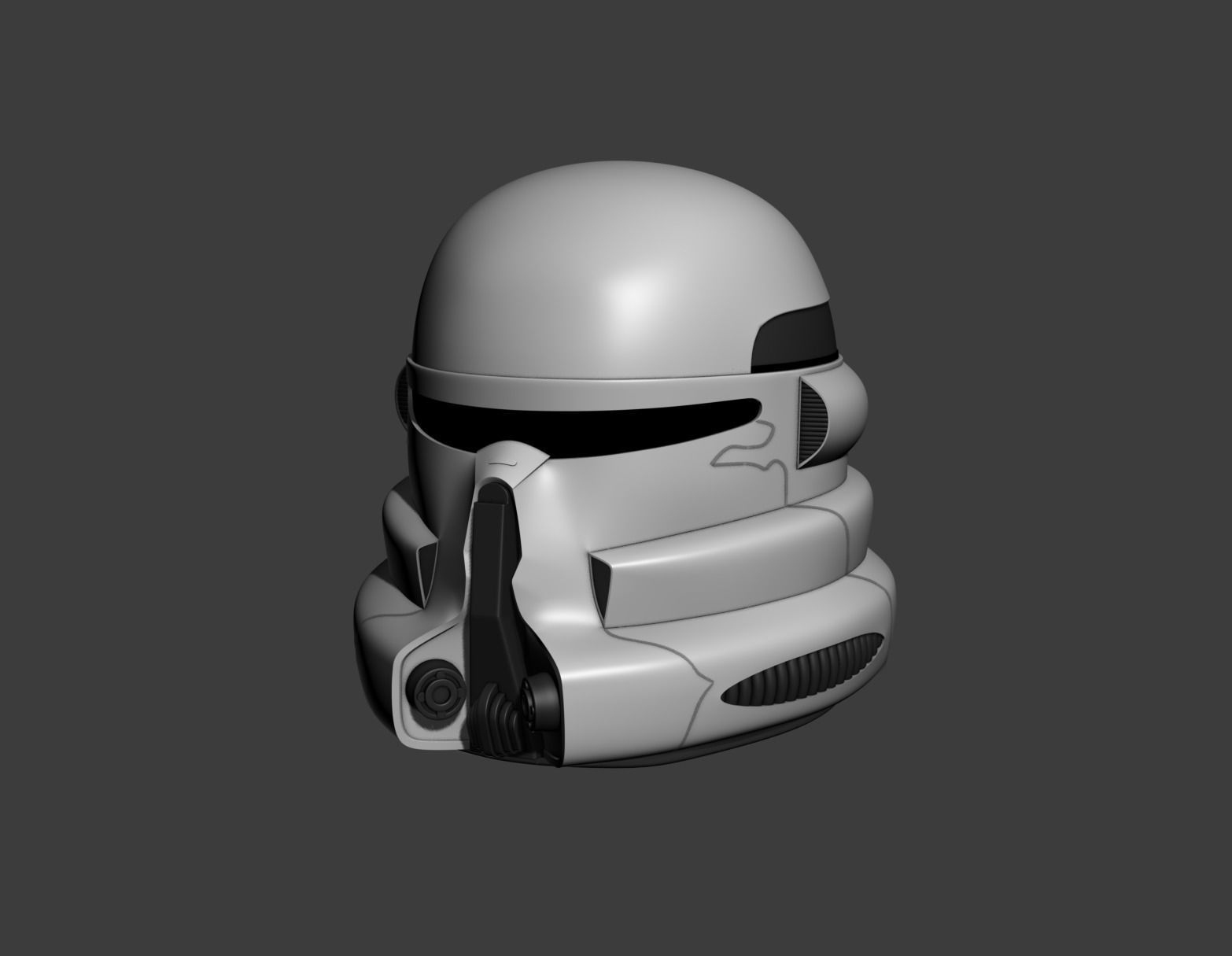 Clone Paratrooper Cosplay Helmet 3D print model_3