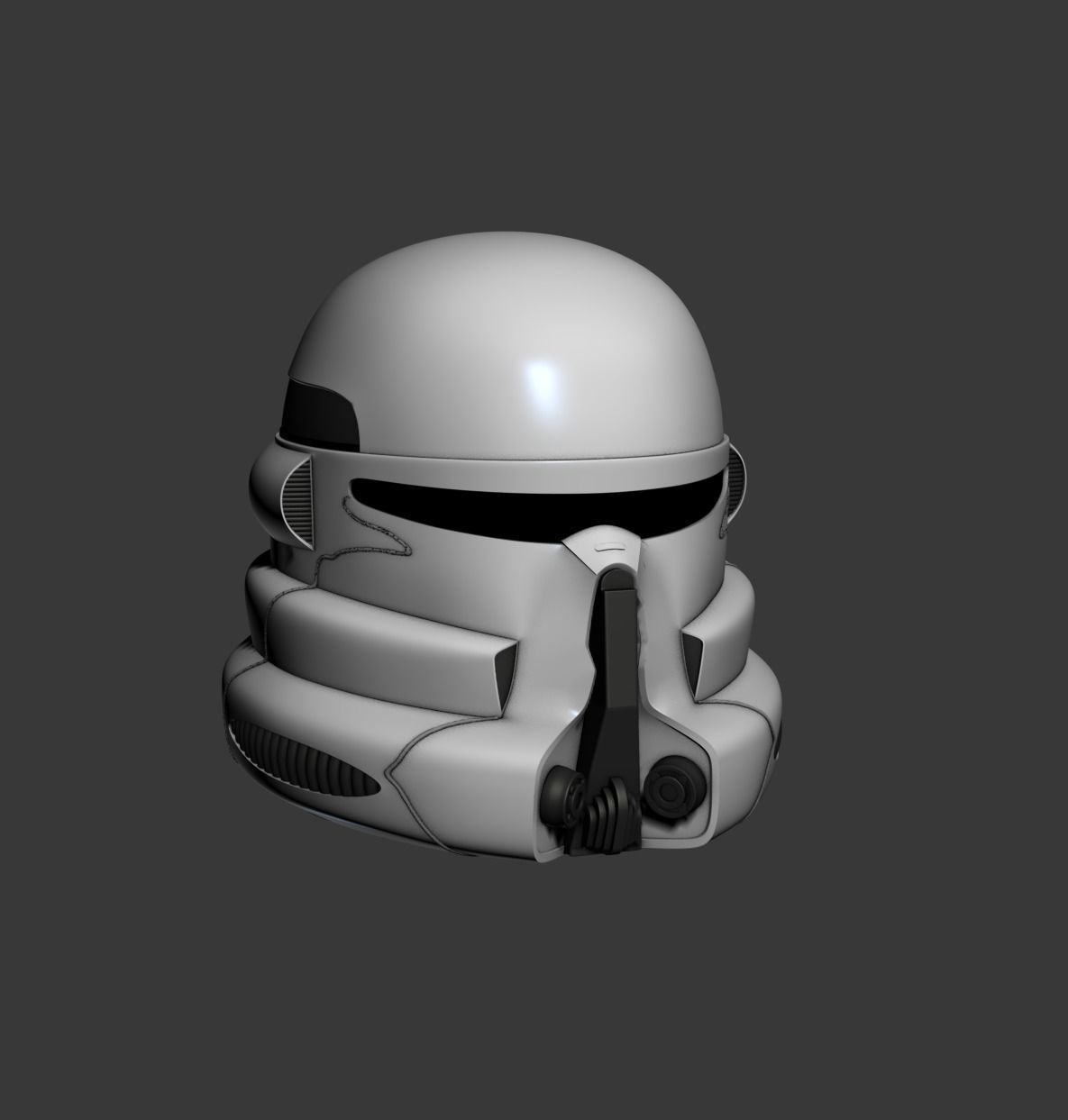 Clone Paratrooper Cosplay Helmet 3D print model_4
