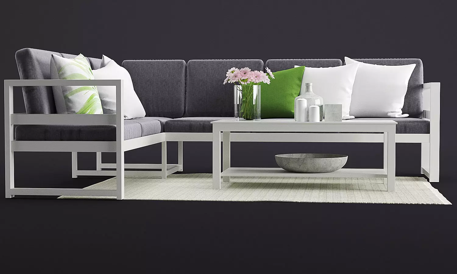 Adeilaide Outdoor Sofa Set 3D model