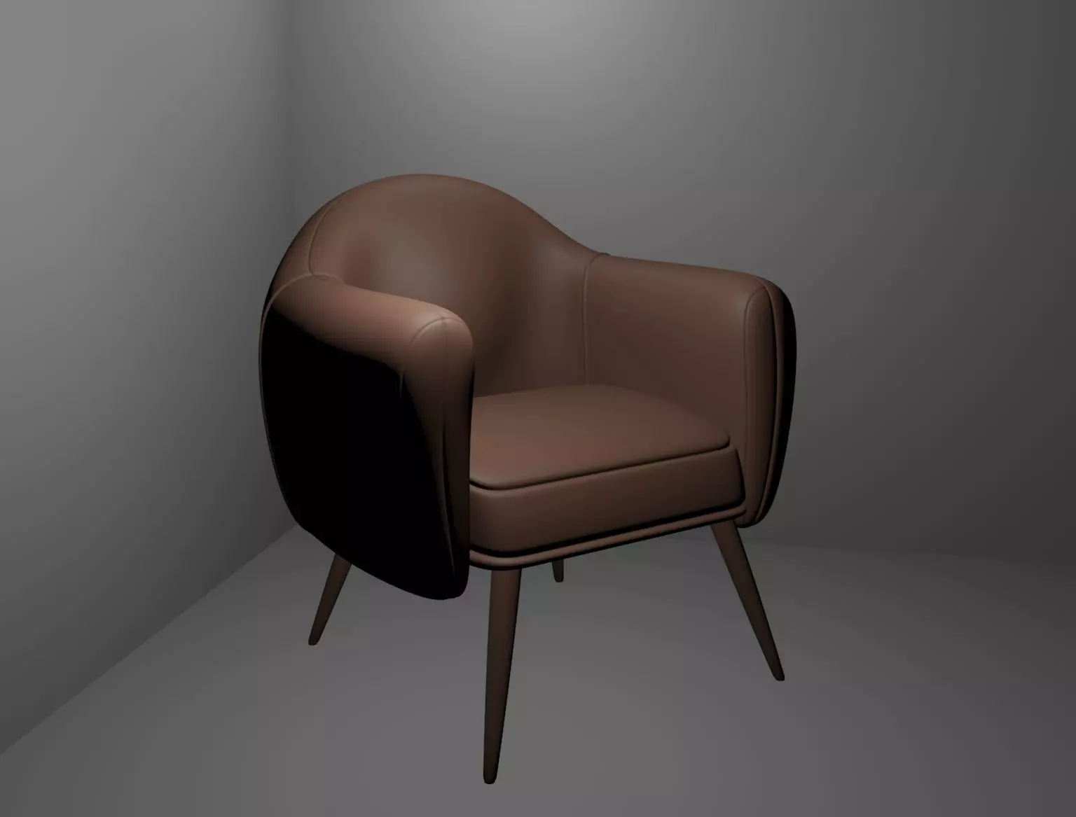 Armchair chair 3D model_0
