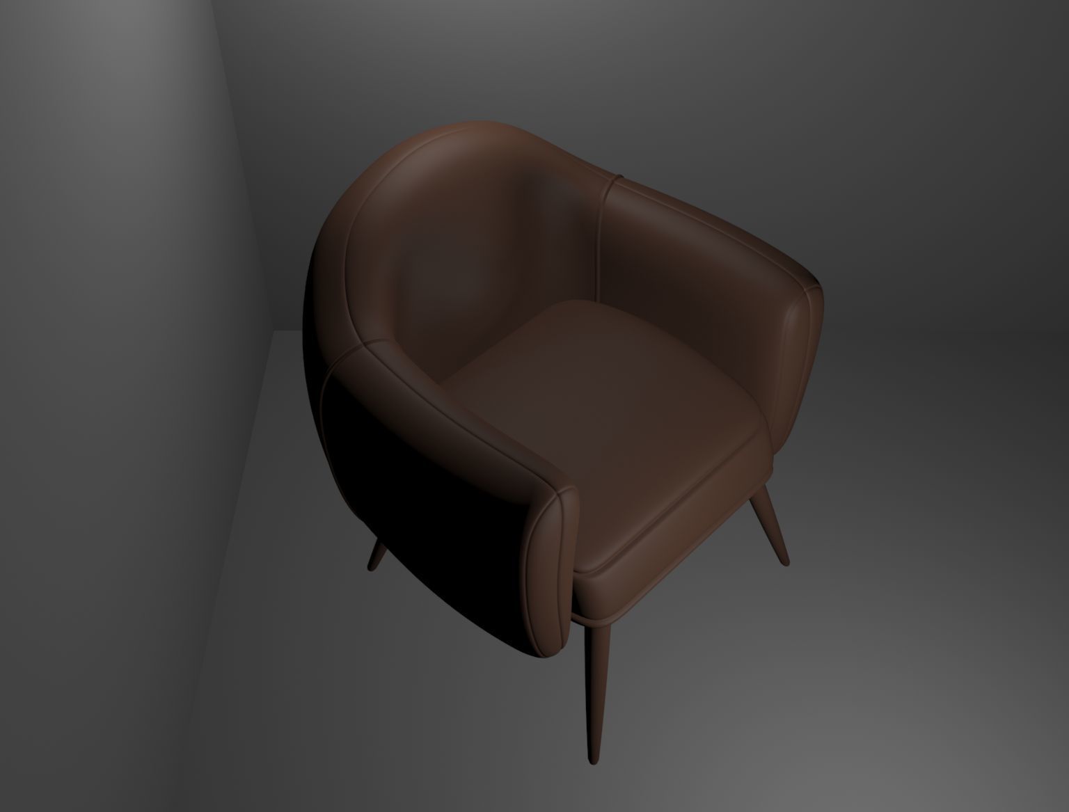 Armchair chair 3D model_1