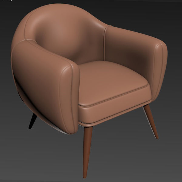 Armchair chair 3D model_2