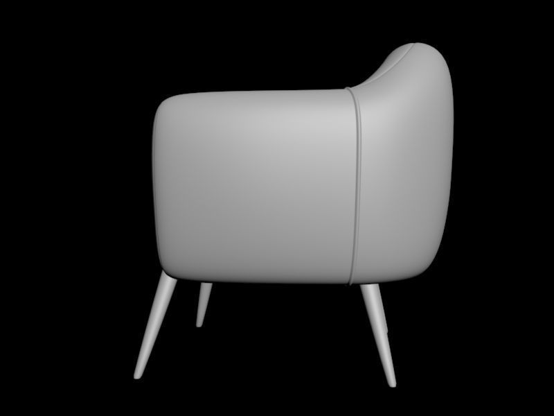 Armchair chair 3D model_5