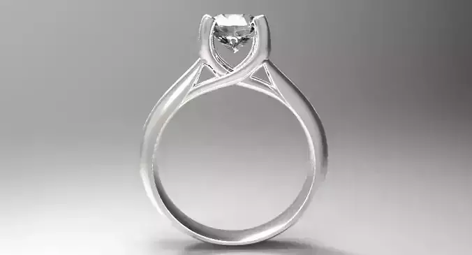 JEWELRY ENGAGEMENT RING STL FILE FOR DOWNLOAD AND PRINT- CA4 3D print model