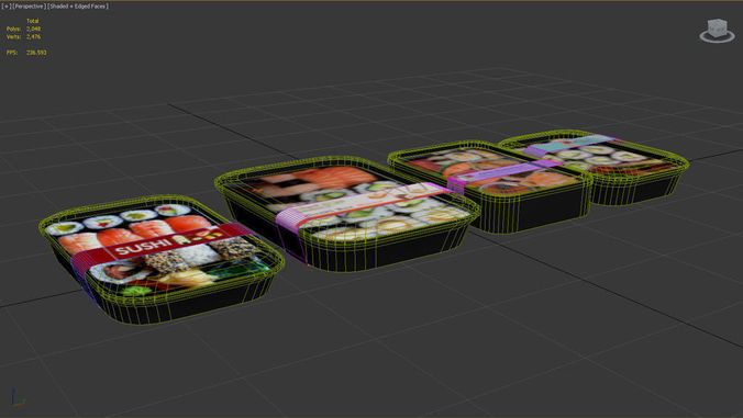 Sushi Takeaway 3D model