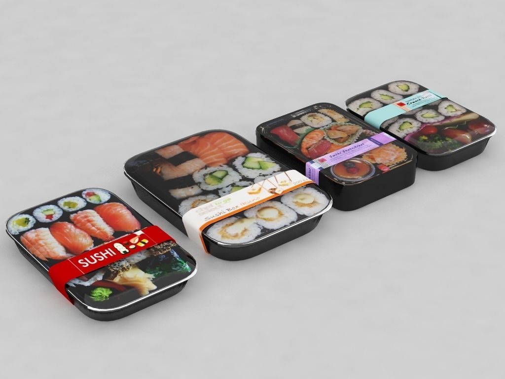 Sushi Takeaway 3D model_1