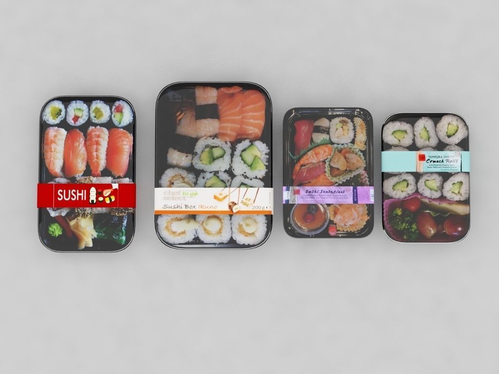 Sushi Takeaway 3D model_4