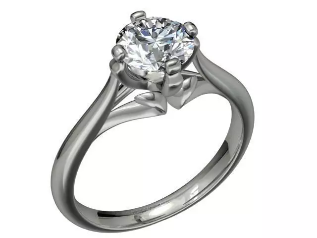 JEWELRY ENGAGEMENT RING STL FILE FOR DOWNLOAD AND PRINT- CA7 3D print model_0