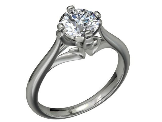JEWELRY ENGAGEMENT RING STL FILE FOR DOWNLOAD AND PRINT- CA7 3D print model