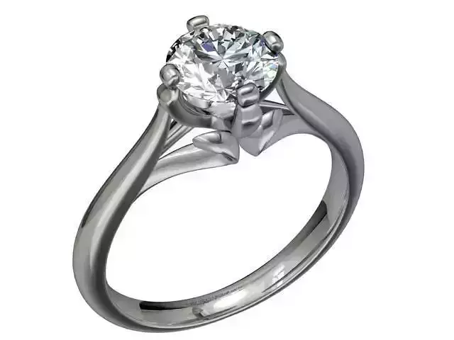 JEWELRY ENGAGEMENT RING STL FILE FOR DOWNLOAD AND PRINT- CA7 3D print model