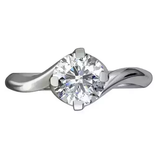 JEWELRY ENGAGEMENT RING STL FILE FOR DOWNLOAD AND PRINT- CA9 3D print model