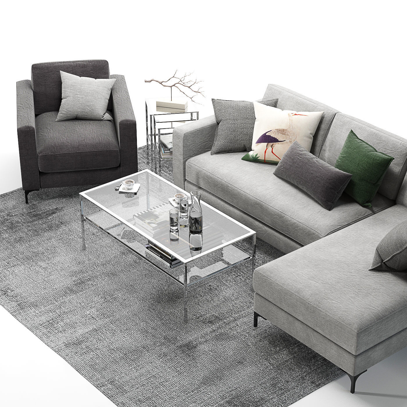 Pottery Barn Jake set 3 3D model_4