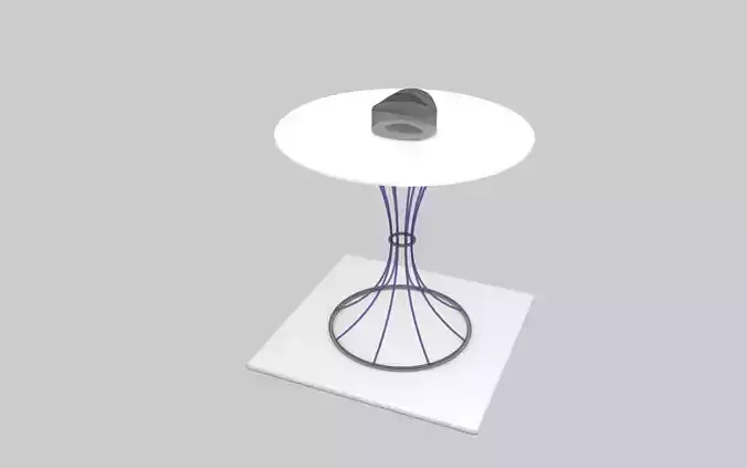 Table with wire on top