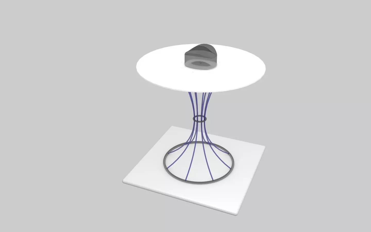 Table with wire on top Free 3D model_0