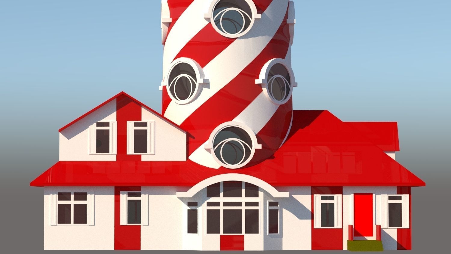 Lighthouse from a Legion series Low-poly 3D model_2