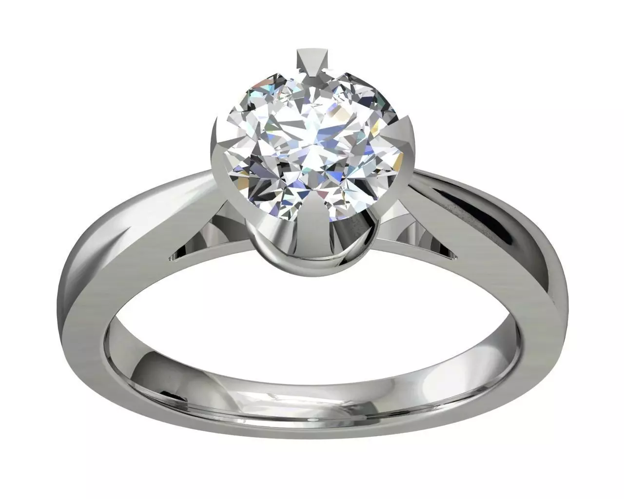 JEWELRY ENGAGEMENT RING STL FILE FOR DOWNLOAD AND PRINT- CA11 3D print model_0