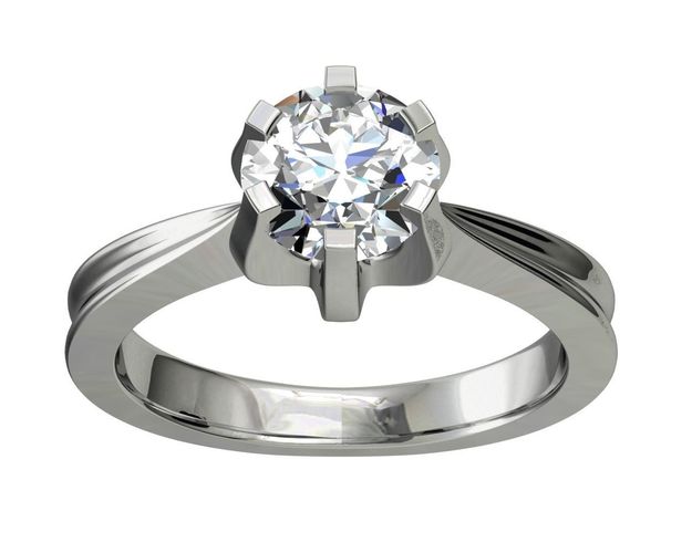 Tulip Style JEWELRY ENGAGEMENT RING STL FILE- CA14 3D print model