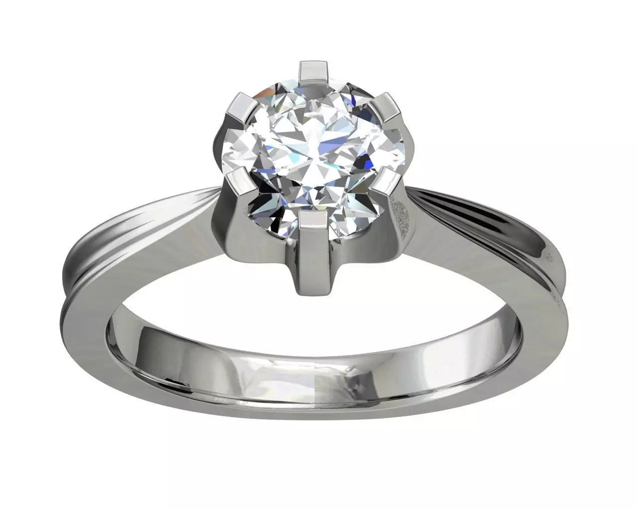 Tulip Style JEWELRY ENGAGEMENT RING STL FILE- CA14 3D print model_0