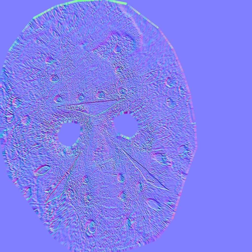 Jason Voorhes Mask Low-poly 3D model_8