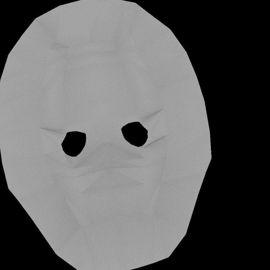 Jason Voorhes Mask Low-poly 3D model_7