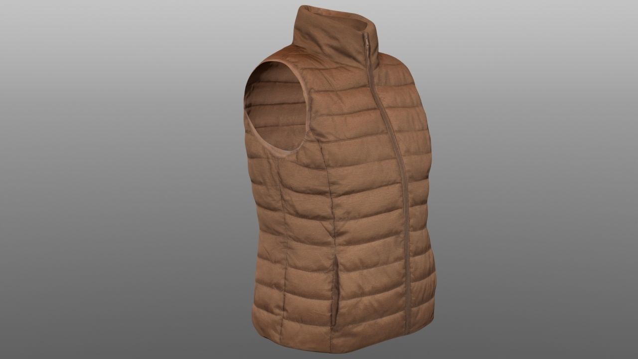 Vest 3D model Low-poly 3D model_2