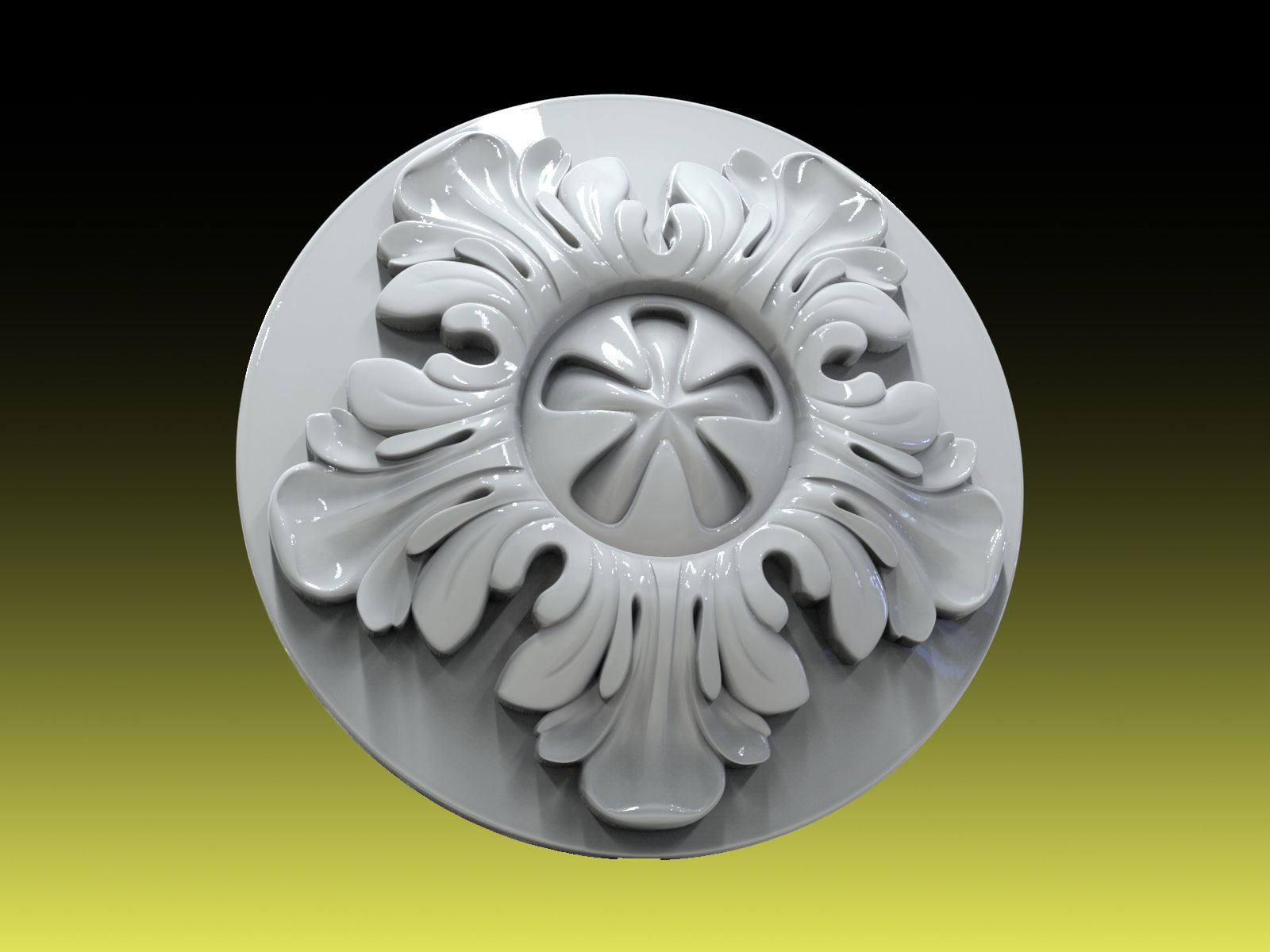 Rosette 002 3D print model_2