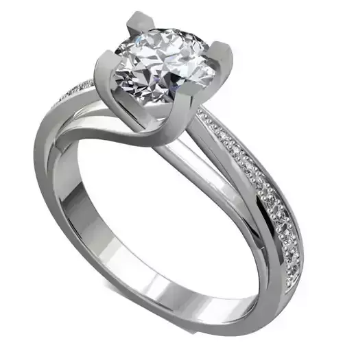JEWELRY ENGAGEMENT RING STL FILE FOR DOWNLOAD AND PRINT- CB3 3D print model