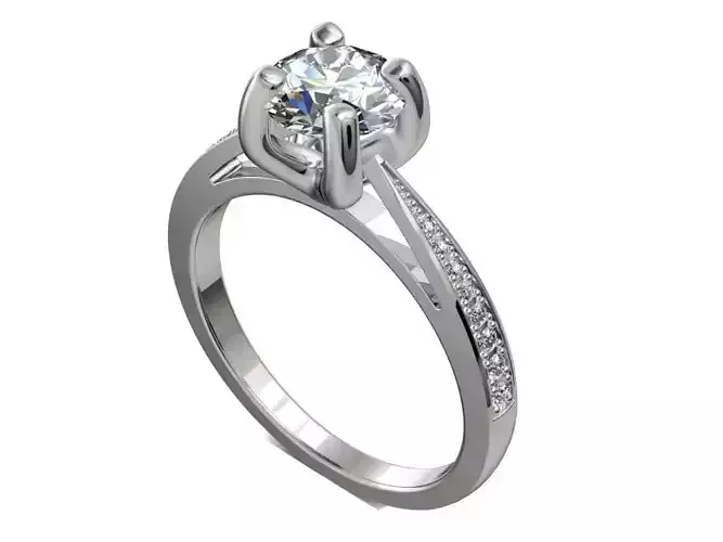 JEWELRY ENGAGEMENT RING STL FILE FOR DOWNLOAD AND PRINT- CB4
