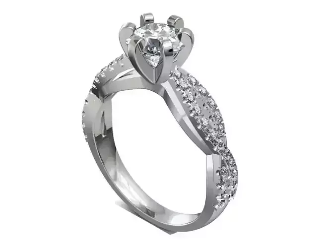 JEWELRY ENGAGEMENT RING STL FILE FOR DOWNLOAD AND PRINT- CB5