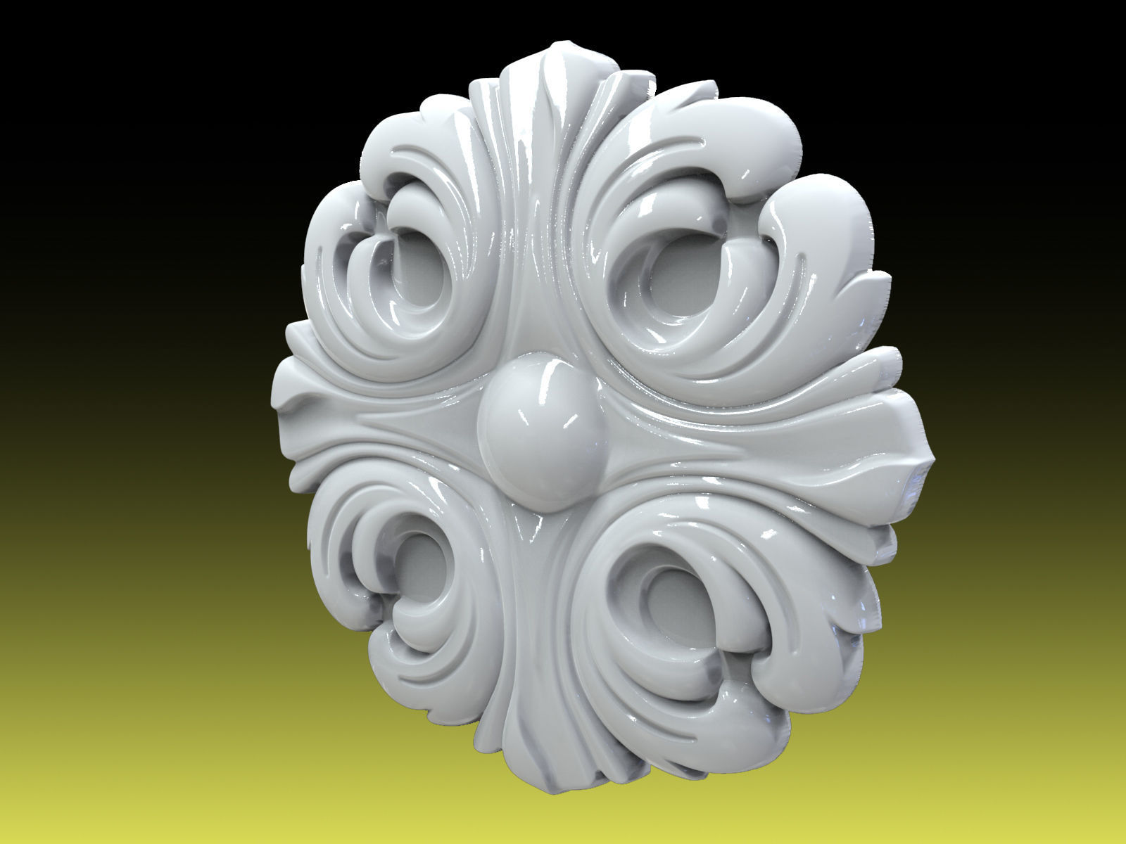 Rosette 005 3D print model_1