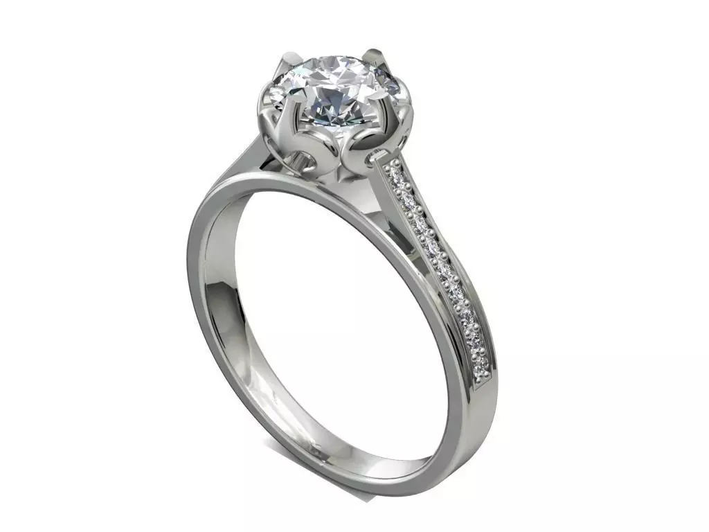 JEWELRY ENGAGEMENT RING STL FILE FOR DOWNLOAD AND PRINT- CB8 3D print model