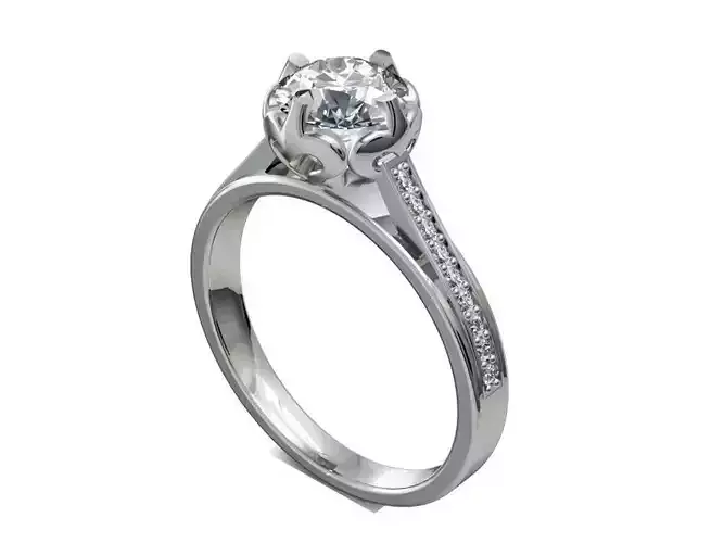 JEWELRY ENGAGEMENT RING STL FILE FOR DOWNLOAD AND PRINT- CB8