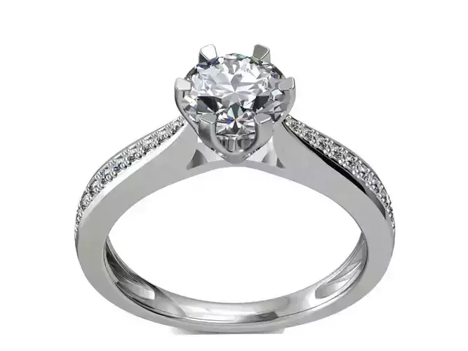 JEWELRY ENGAGEMENT RING STL FILE FOR DOWNLOAD AND PRINT- CB9 3D print model