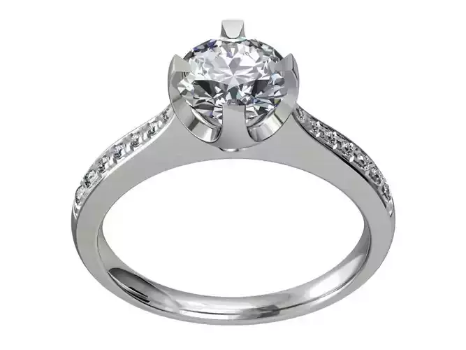JEWELRY ENGAGEMENT RING STL FILE FOR DOWNLOAD AND PRINT- CC2 A