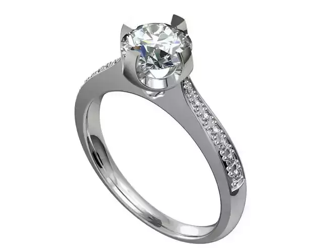JEWELRY ENGAGEMENT RING STL FILE FOR DOWNLOAD AND PRINT- CC2 B