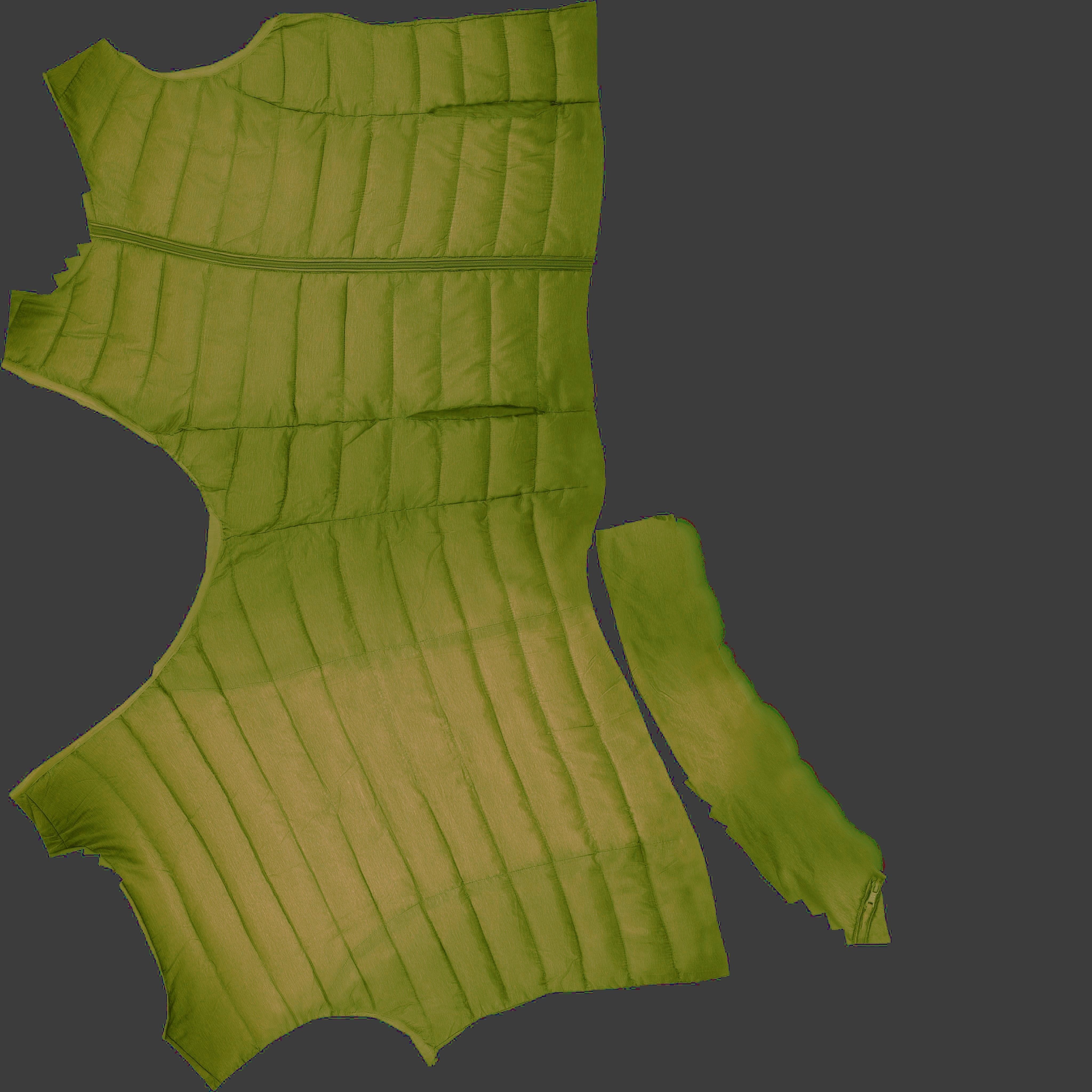 Vest 3D model puffer Low-poly 3D model_10