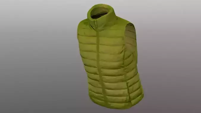 Vest 3D model puffer Low-poly 3D model Vest 3D model puffer Low-poly 3D model