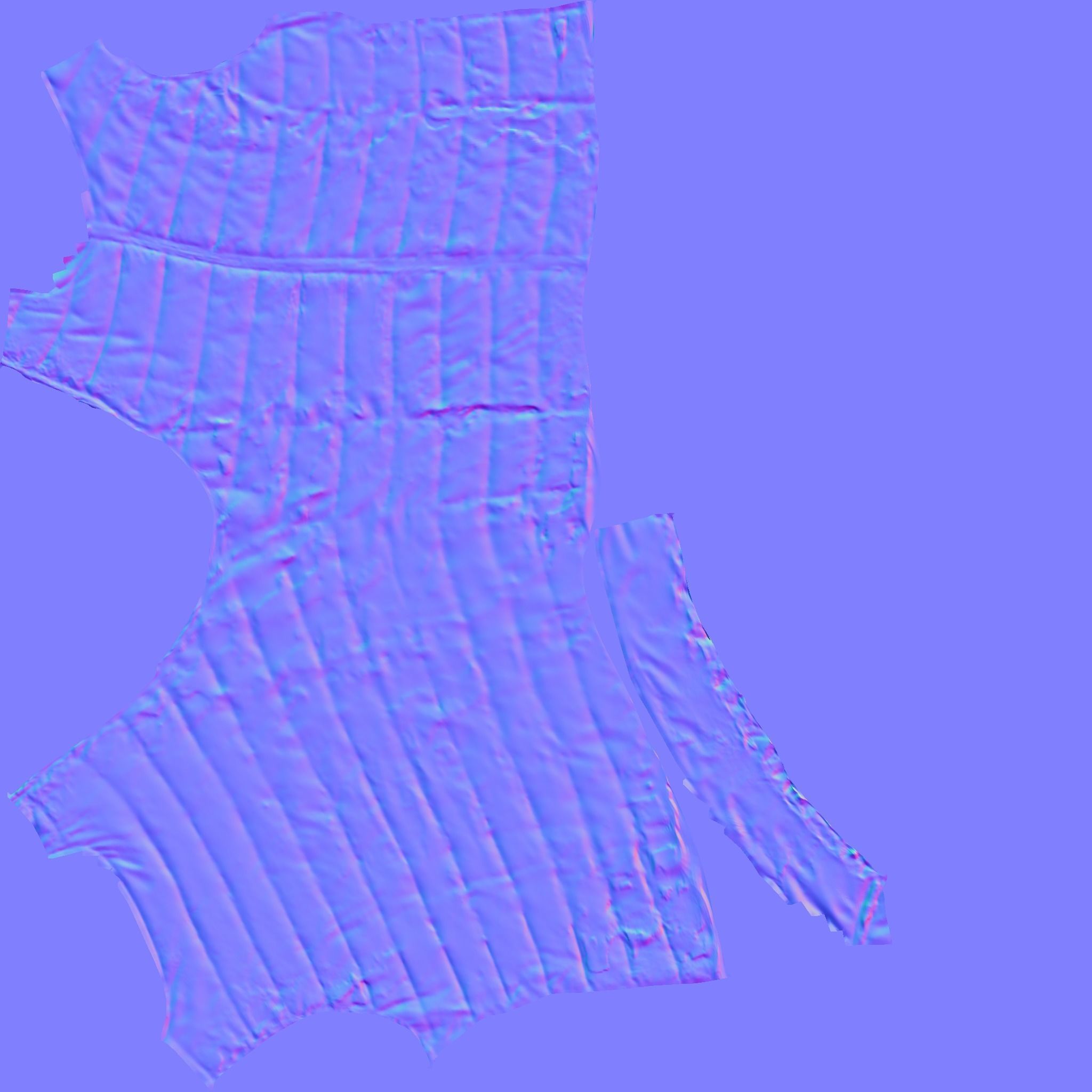 Vest 3D model puffer Low-poly 3D model_9