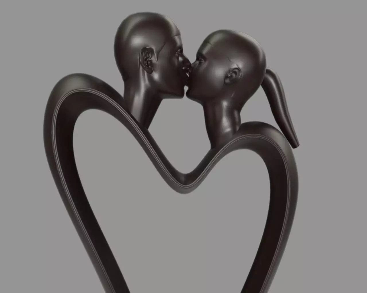 The Kiss Wood Version 3D model_0