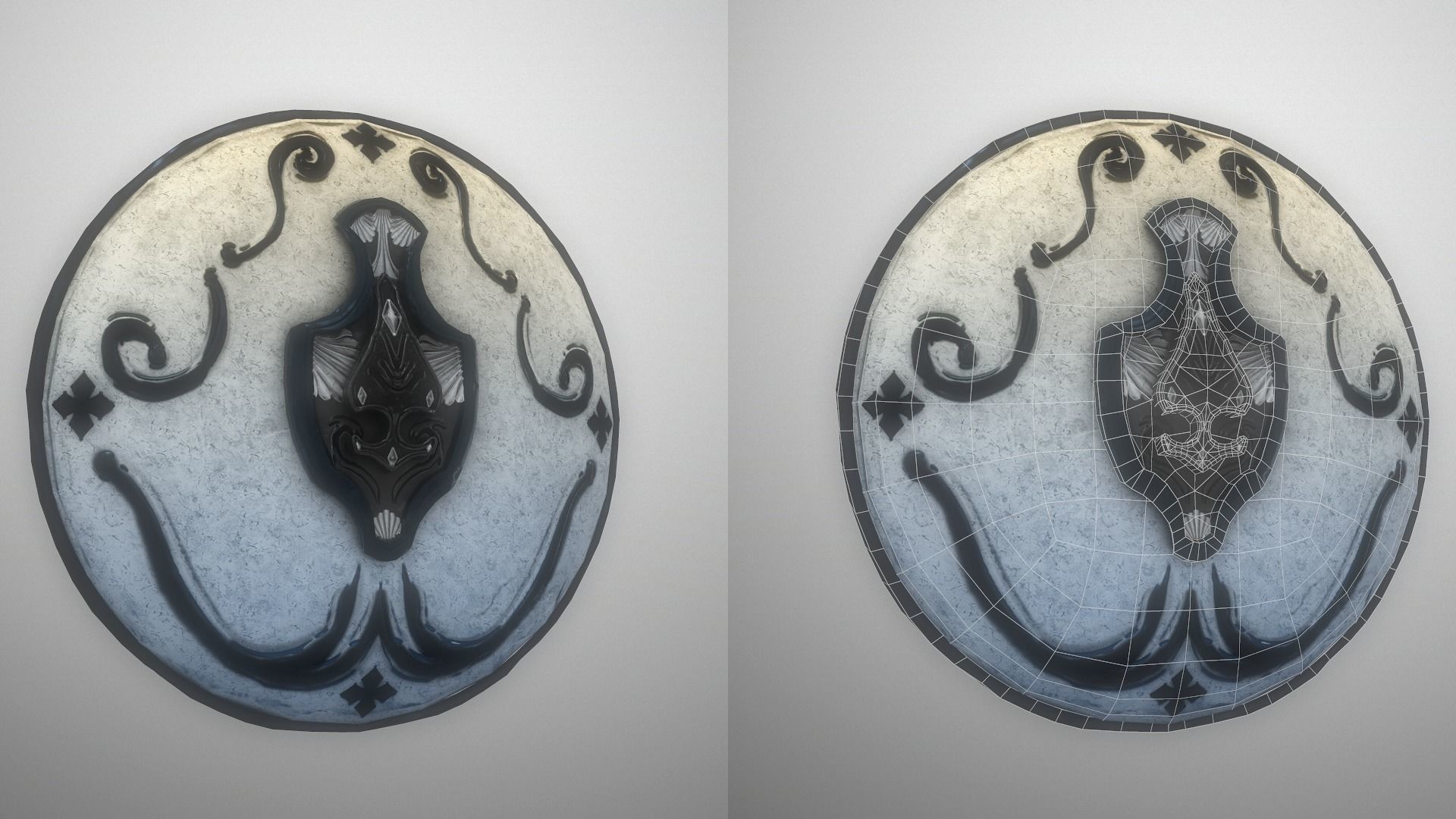 Fantasy Shields Low-poly 3D model_8