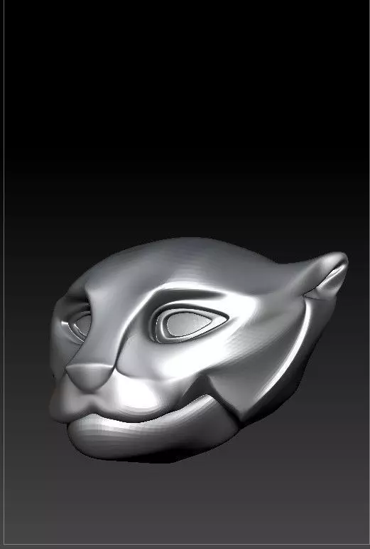 pantera head  3D print model_0