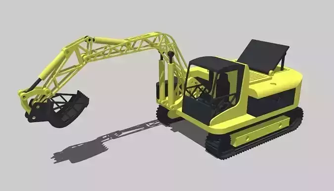 Trackhoe Excavator Free 3D print model