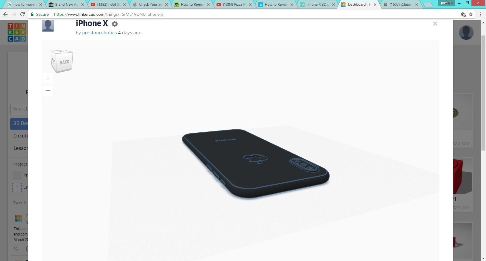 iPhone X xr case mockup 3D print model_4