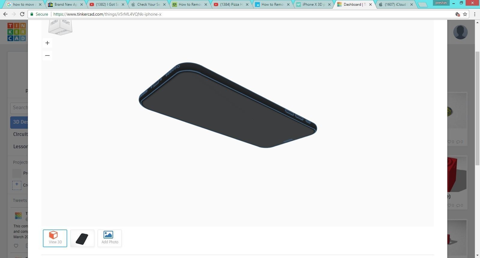 iPhone X xr case mockup 3D print model_2