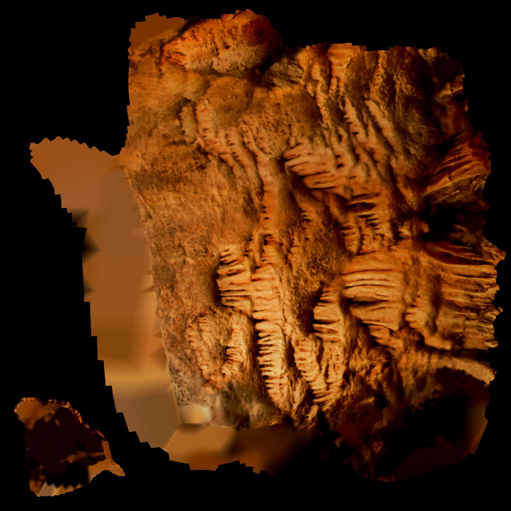 Stalactites Stalagmites Pillar 3D Scanned Asset Low-poly 3D model_6