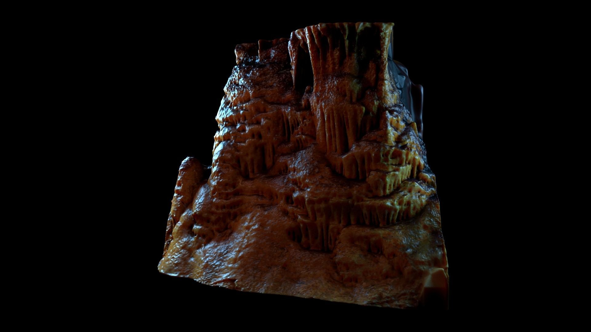 Stalactites Stalagmites Pillar 3D Scanned Asset Low-poly 3D model_3